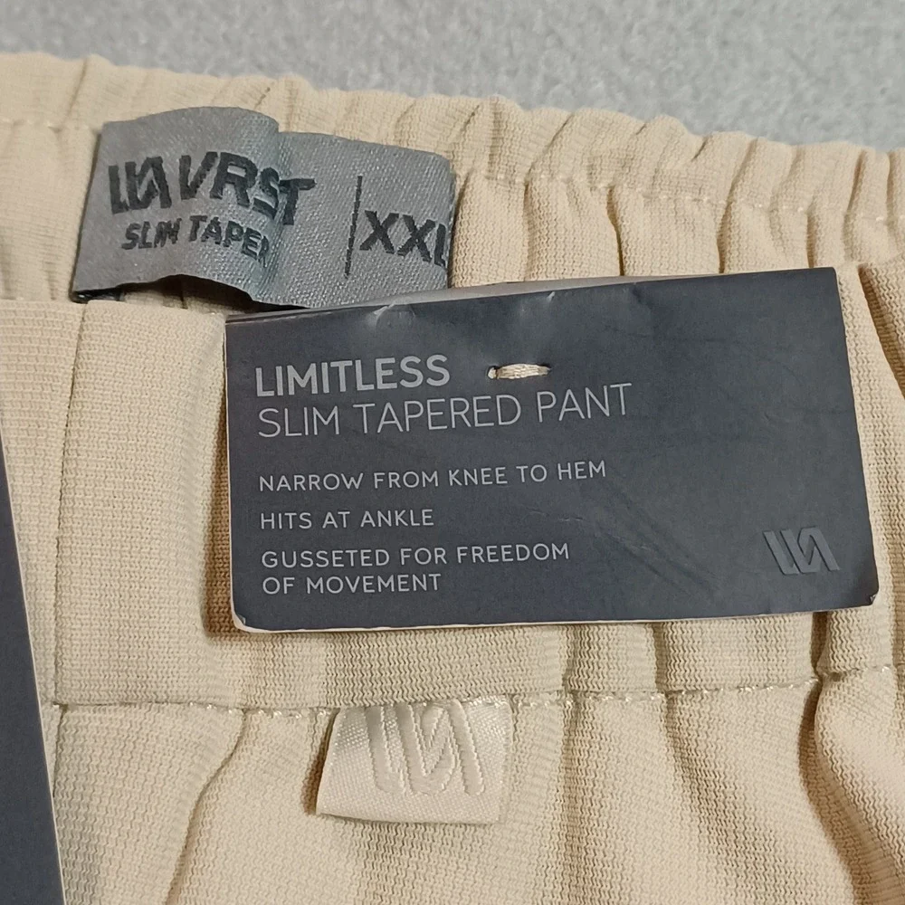 VRST‎ Mens XXL Limitless Slim Tapered Pant Khaki Sand Khaki NWT MAX243107F